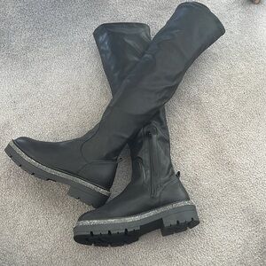 Steve Madden Industry-R Over the Knee Leather Boots